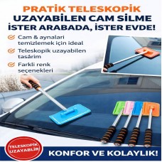 Teleskopik mop araç camı temizleyicisi temizlik bezi  50cm